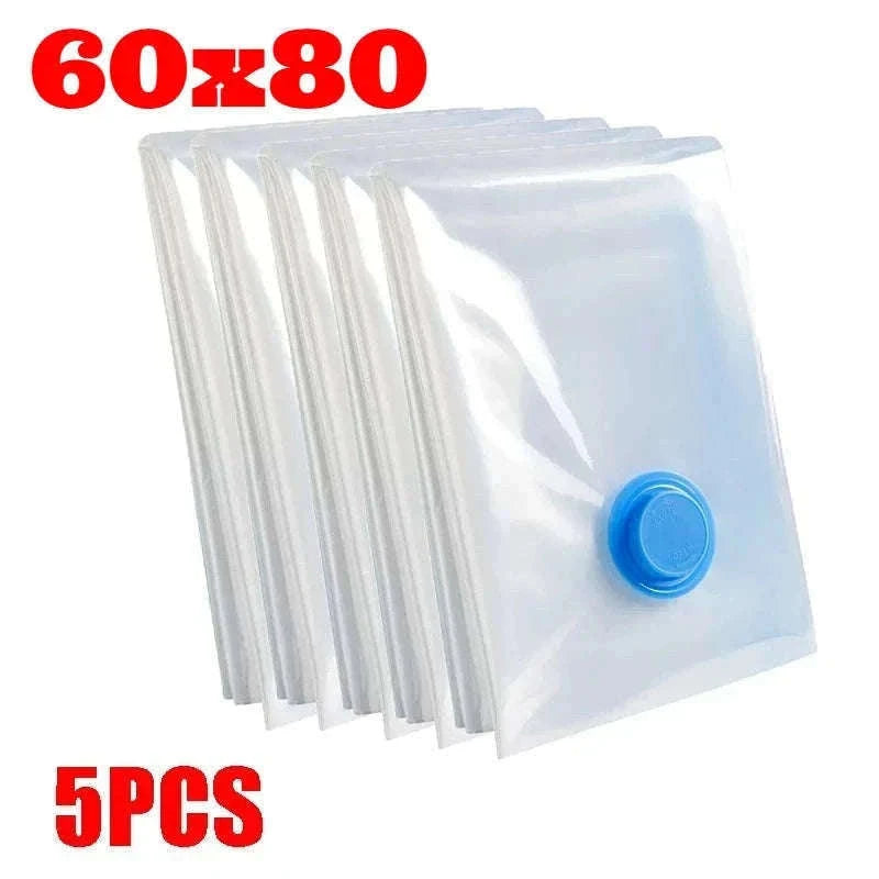 Vacuum Storage Bags with Pump for Clothes and Bedding-50x70-5pcs