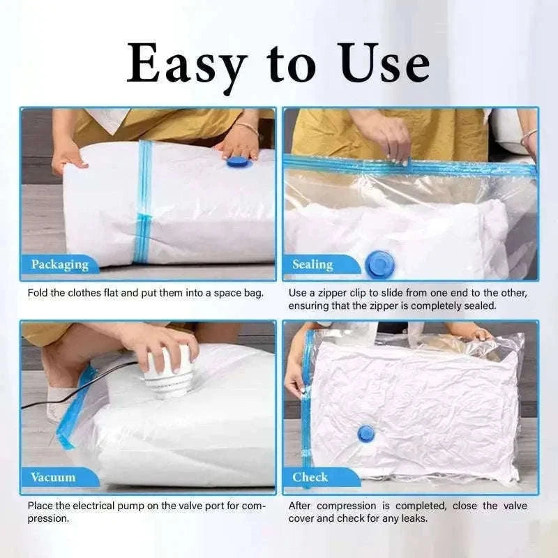 Vacuum Storage Bags with Pump for Clothes and Bedding-50x70-5pcs