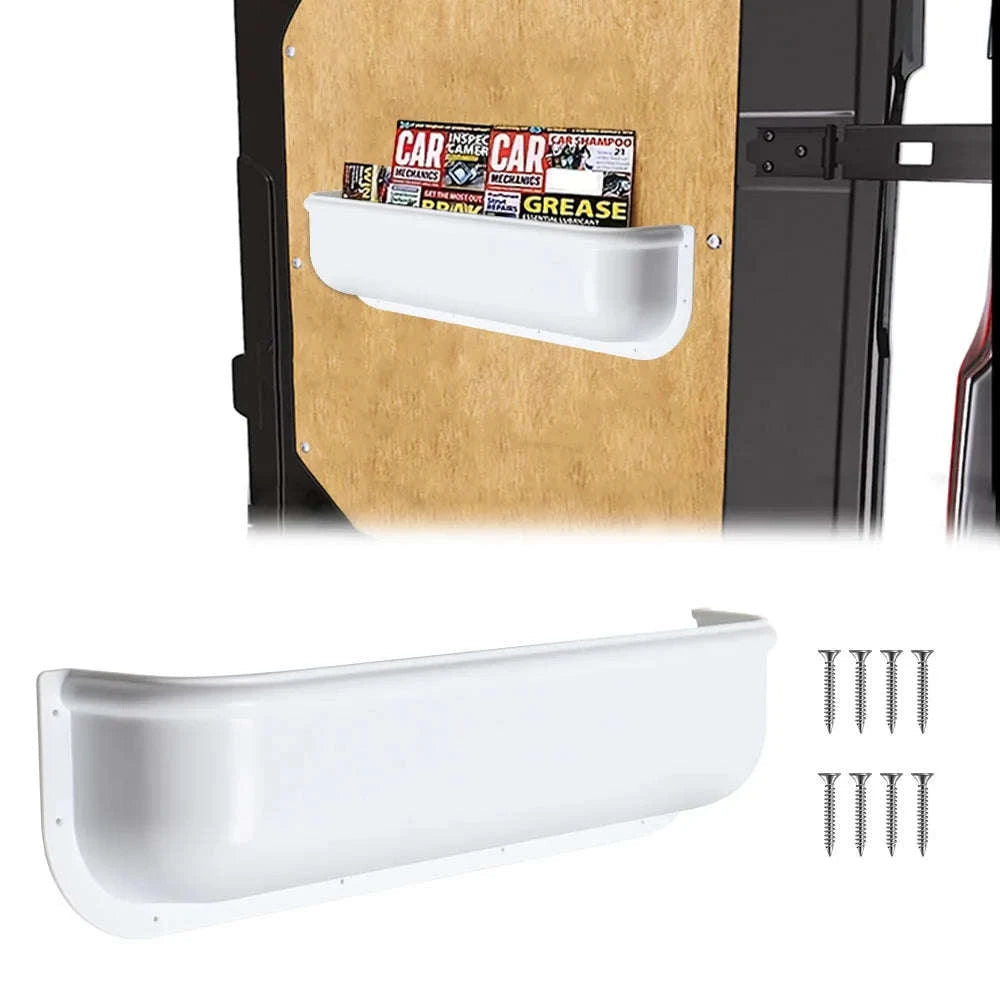 Van Camper Door Storage Shelf Organizer with Screws, 45cm-black