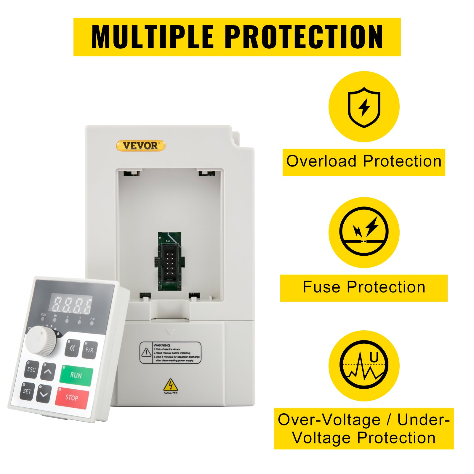 Variable Frequency Drive 2.2–7.5KW VFD Inverter CNC Motor Controller 110V/220V
