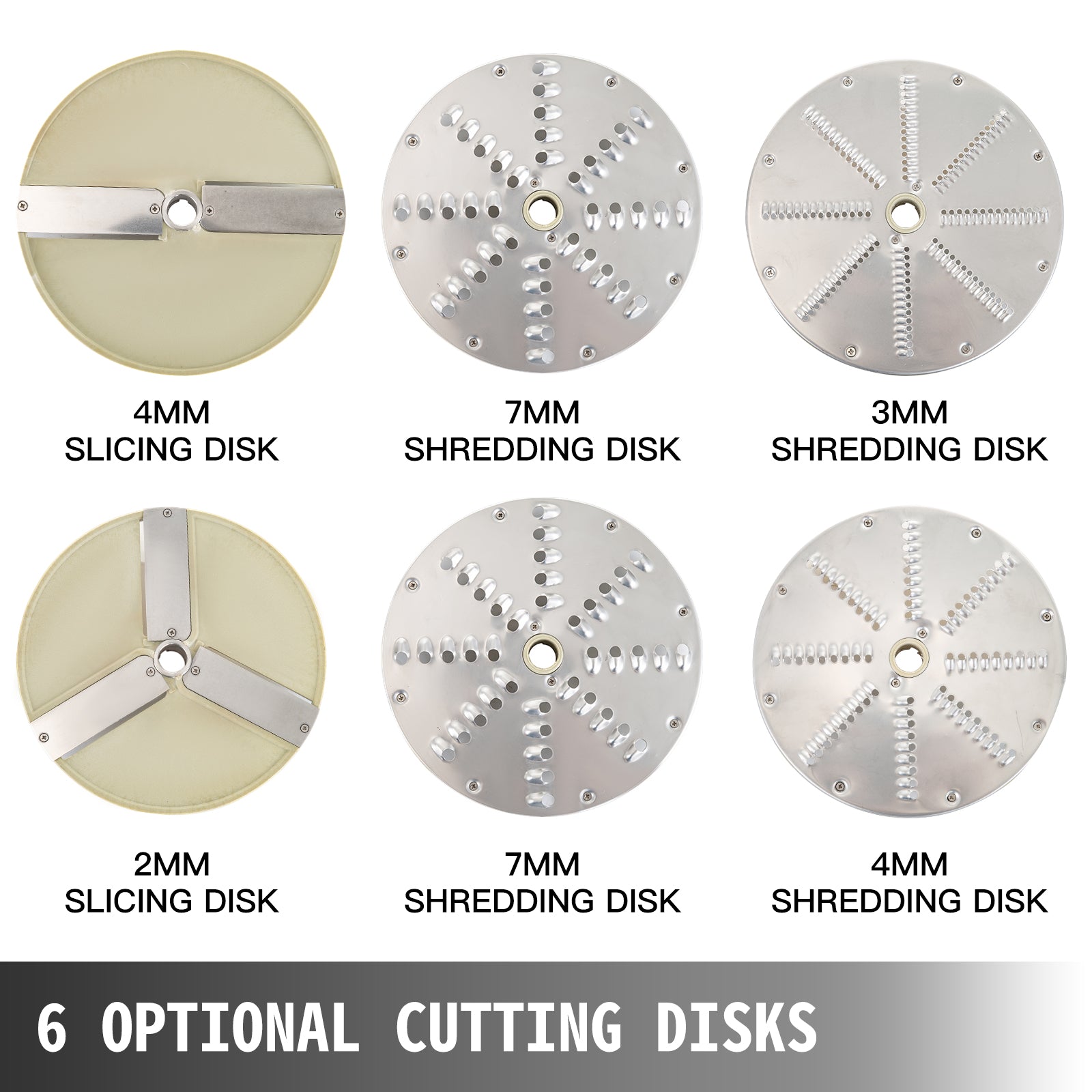Electric Vegetable Cutter with 6 Cutting Disks for Slicing and Shredding