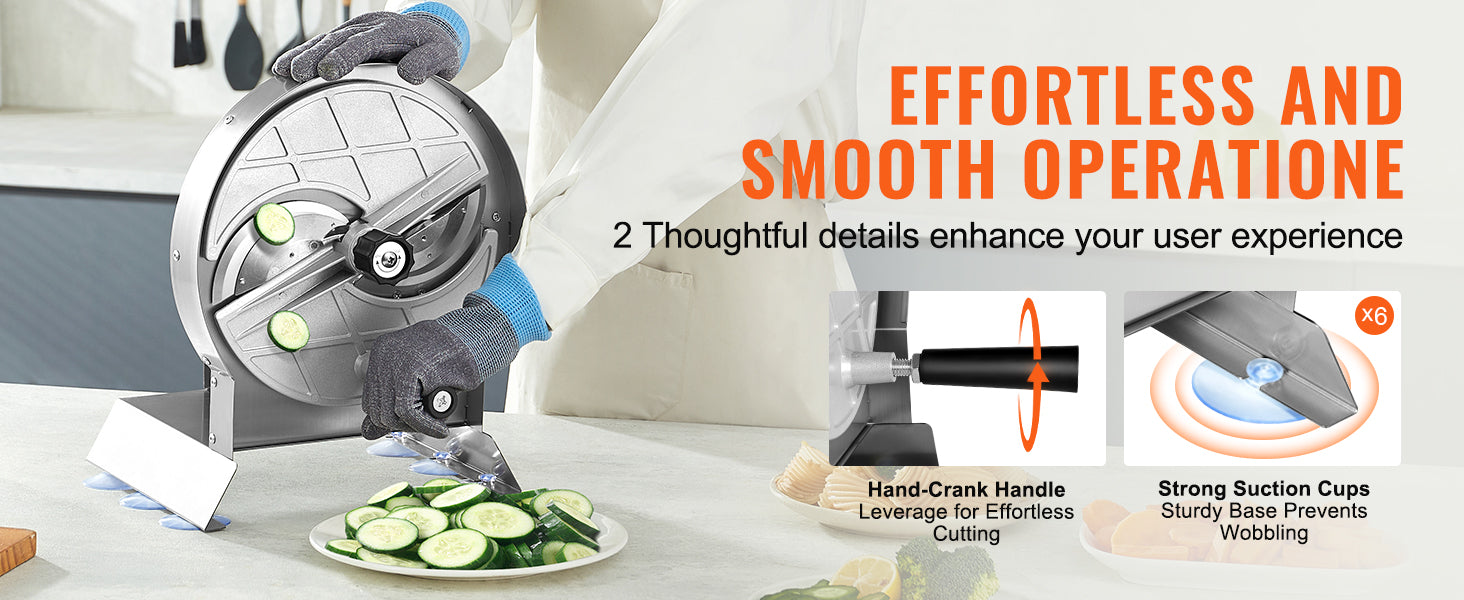 Cortador manual de verduras con grosor ajustable de 0 a 12 mm
