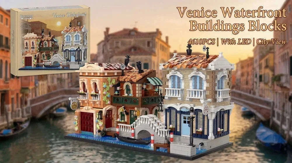 Venice Waterfront LED Brick Model Kit, 4610 Pieces-with box / Poland