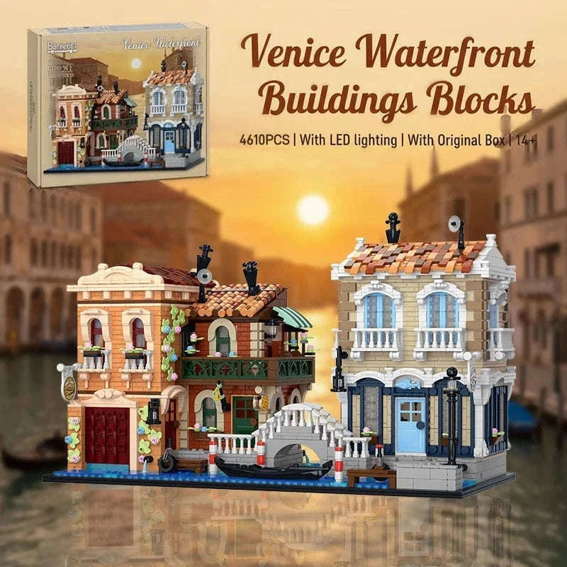 Venice Waterfront LED Brick Model Kit, 4610 Pieces-with box / Poland