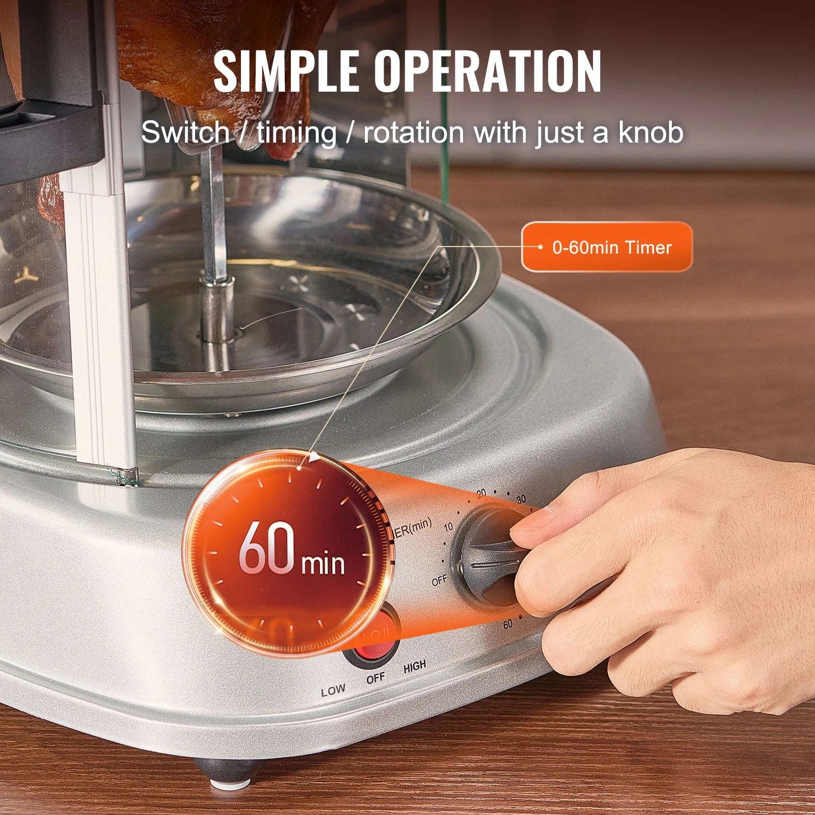 Vertical Electric Shawarma Grill Machine Stainless Steel-Sliver / United States