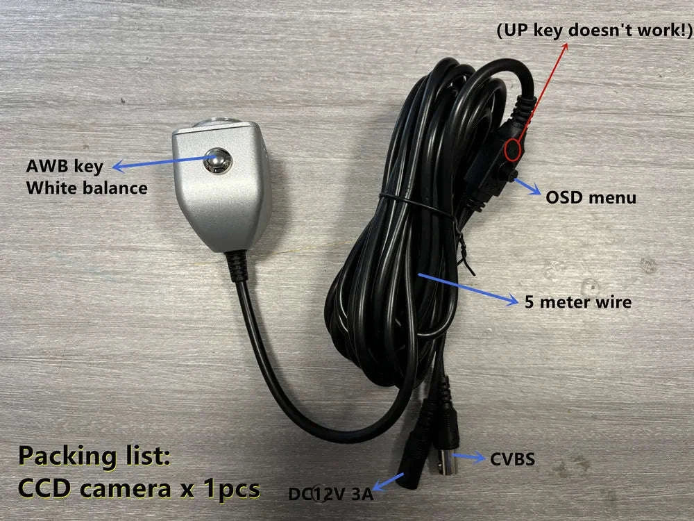 Veterinary Endoscope Camera with AWB Switch and OSD Control-PAL