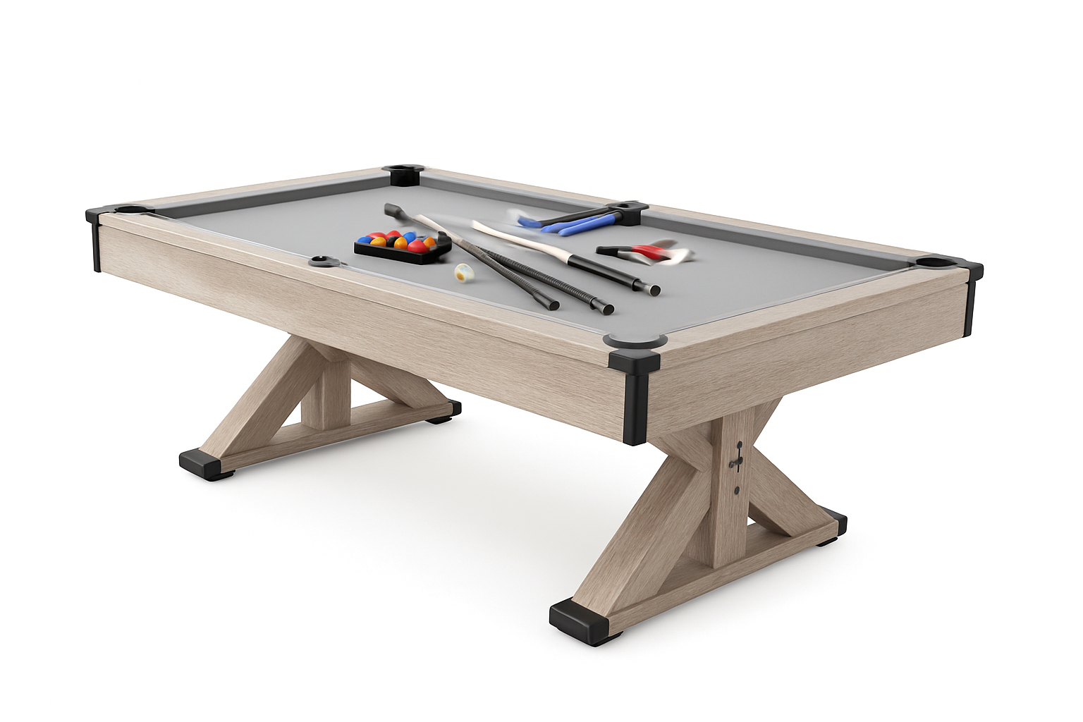 7ft 3-in-1 Pool Table with Dining Top & Table Tennis Set