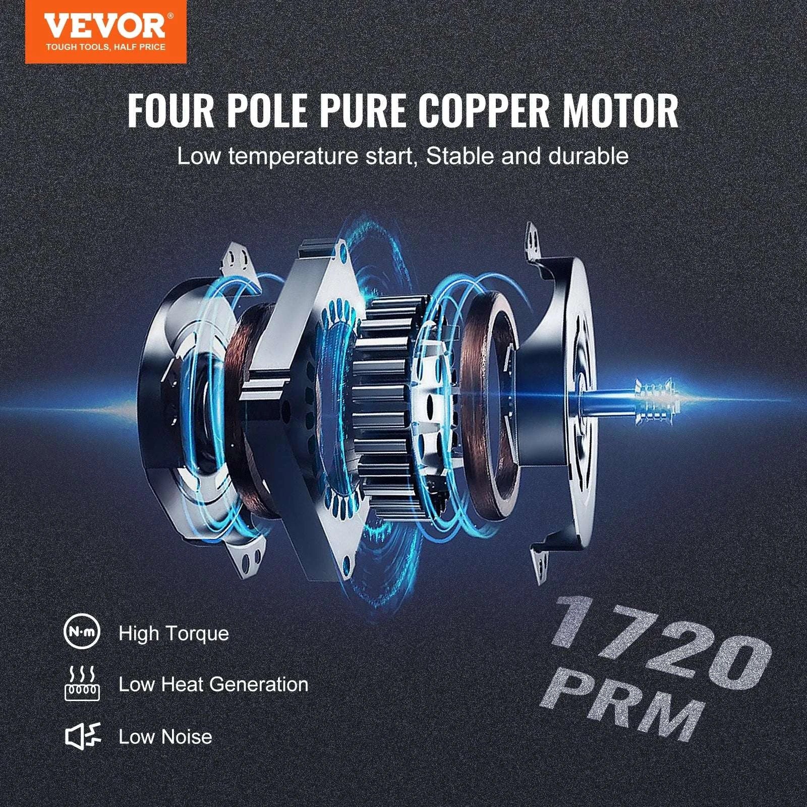 VEVOR HVAC Vacuum Pump 3.5–7 CFM 1 & 2 Stage AC120V-3.5CFM 150W 1 Stage / EU / Poland
