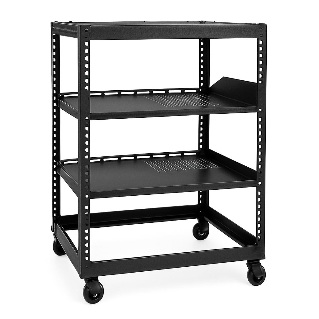 Open Frame Server Rack 12U–20U Adjustable Depth Wall or Floor Mount