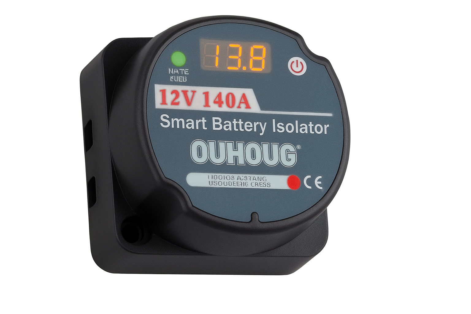 12V Split Charge Relay Kit 140A VSR with Voltmeter for Dual Battery