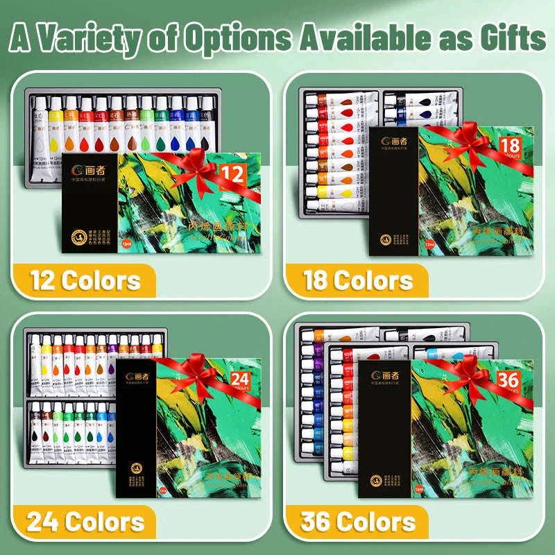 Vibrant Acrylic Paint Set – 12ml Artist Colors-18 Colors / CHINA