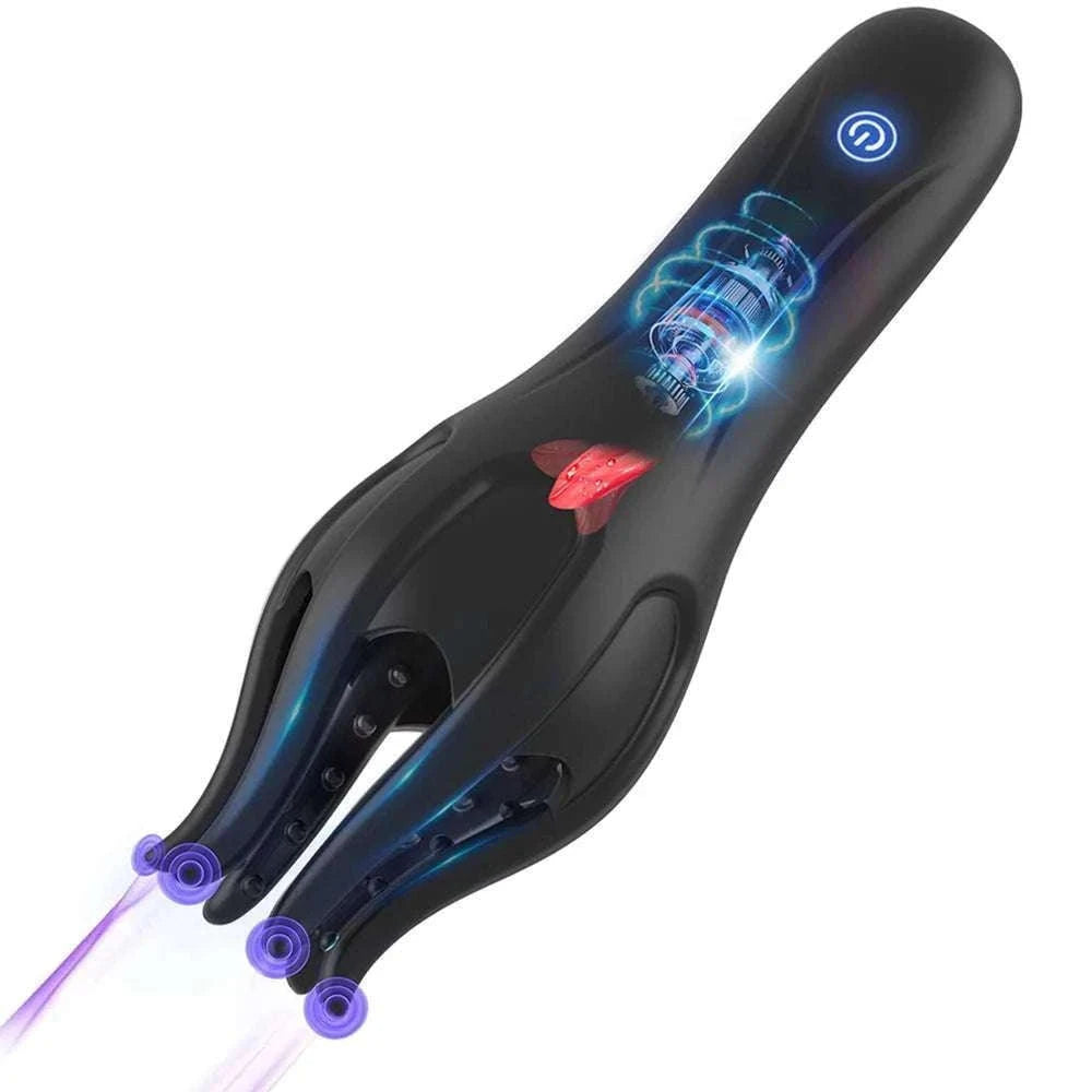 Vibrating Glans Trainer for Men Soft Silicone Wearable Massager-No Tongue
