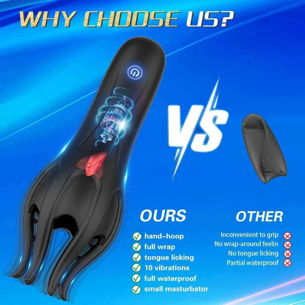 Vibrating Glans Trainer for Men Soft Silicone Wearable Massager-No Tongue