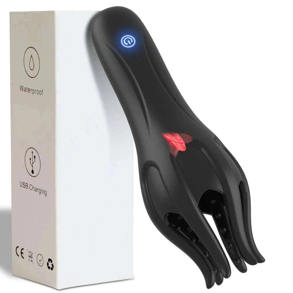 Vibrating Glans Trainer for Men Soft Silicone Wearable Massager-No Tongue