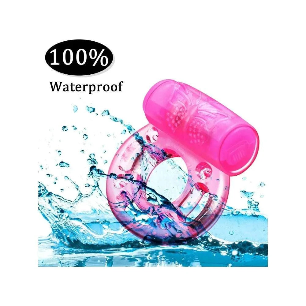 Vibrating Silicone Cock Ring with Clitoral Stimulator (10 Pack)-10pcs