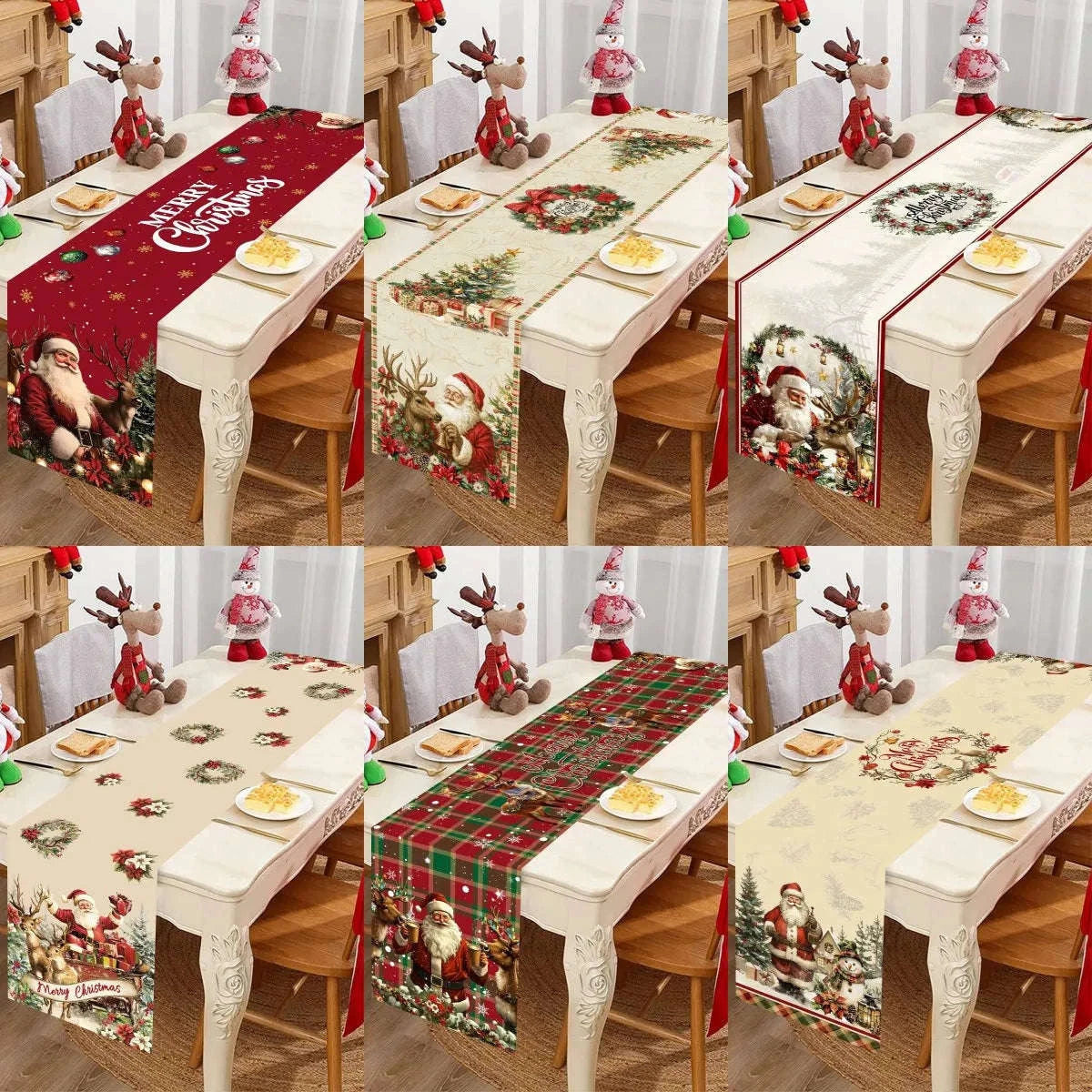 Vintage Christmas Table Runner-16 / 35*180cm
