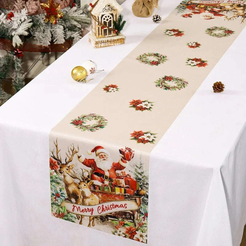Vintage Christmas Table Runner-16 / 35*180cm