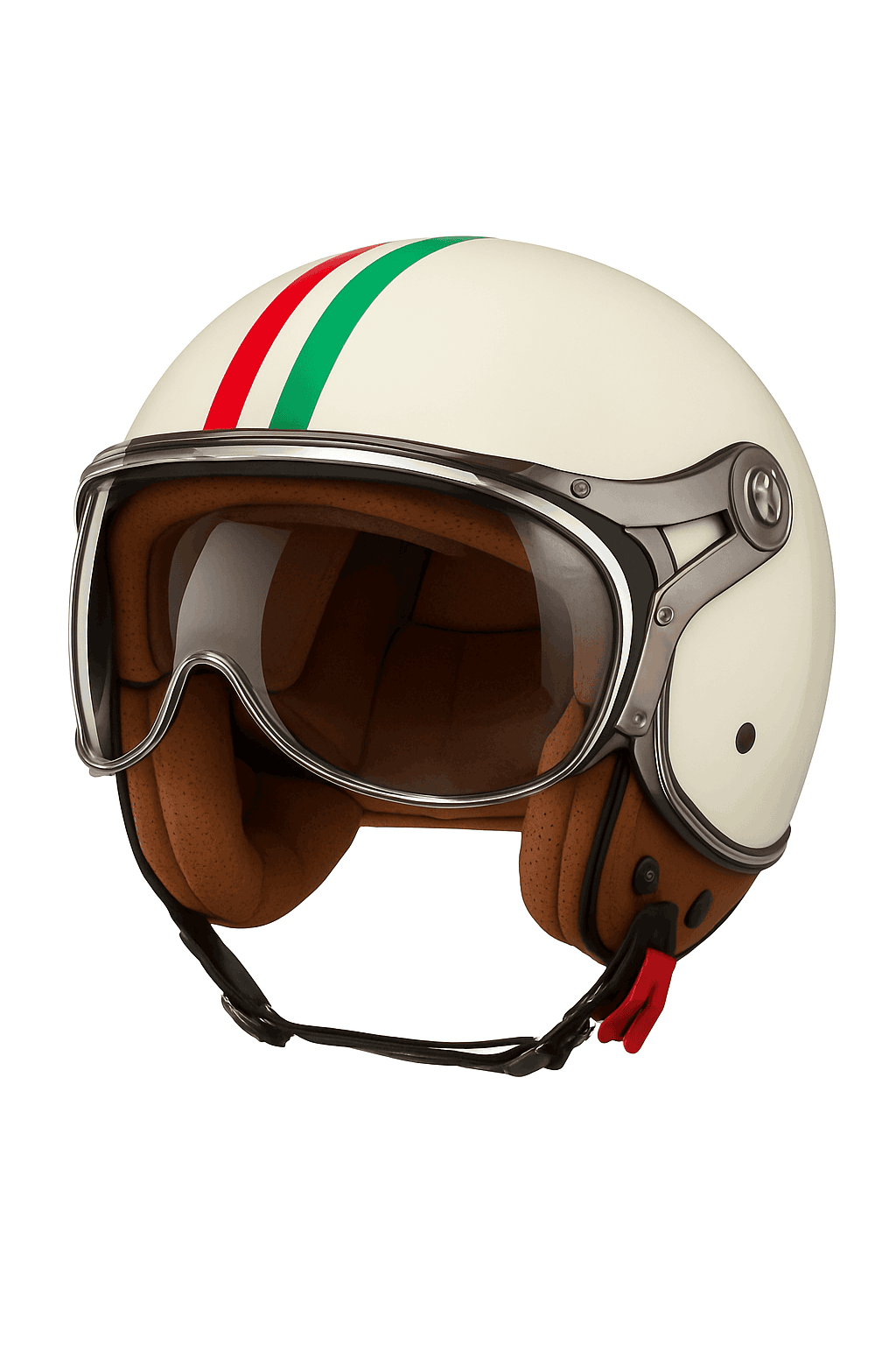Vintage Jet Motorcycle Helmet with Visor for Confident Rides-288 red / L