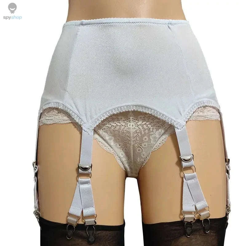 Vintage Lace Suspender Belt with Stockings-WTgarter BKstockings / M