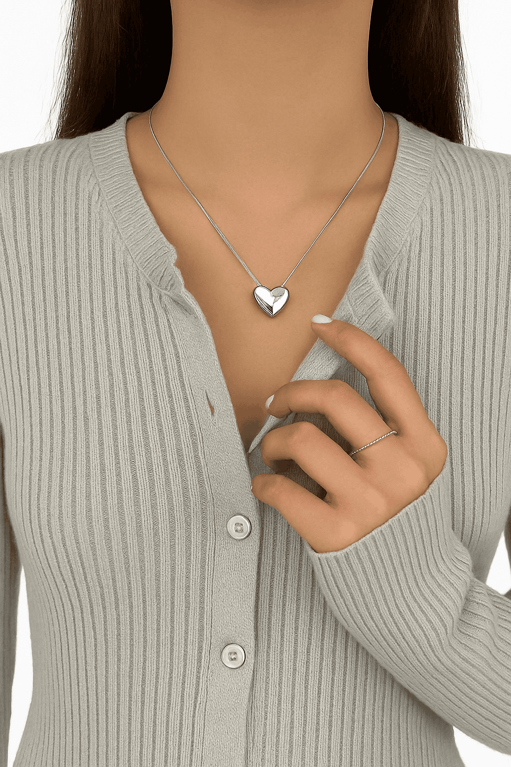 Vintage Love Heart Pendant Necklace for Everyday Romance-x491