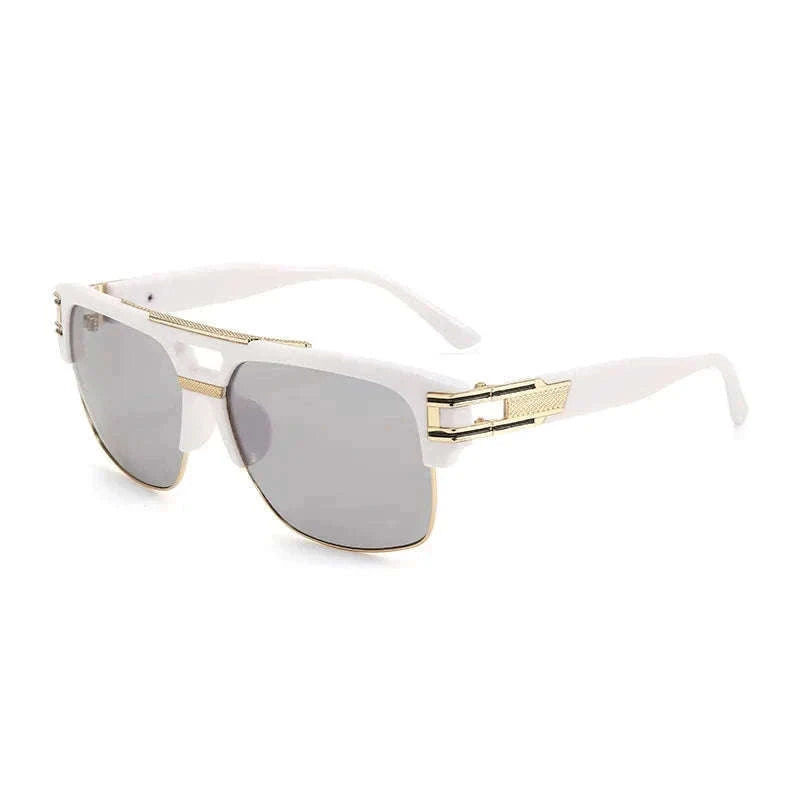 Vintage Men Sunglasses with UV400 Retro Square Style-Blue Gradient