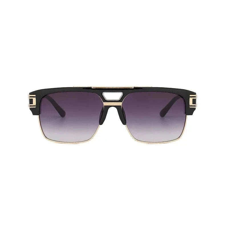 Vintage Men Sunglasses with UV400 Retro Square Style-Blue Gradient