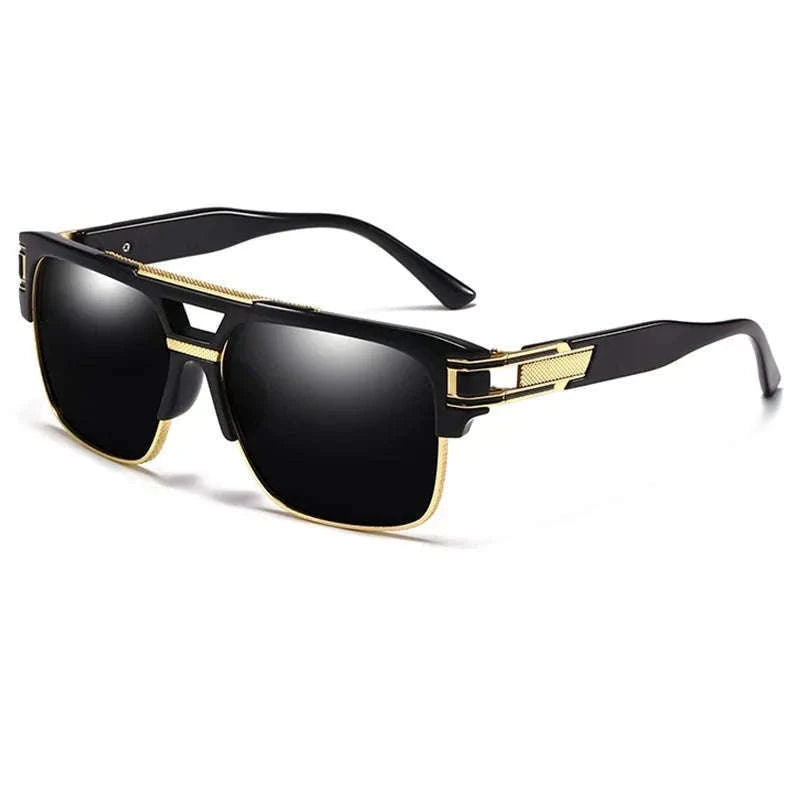 Vintage Men Sunglasses with UV400 Retro Square Style-Blue Gradient