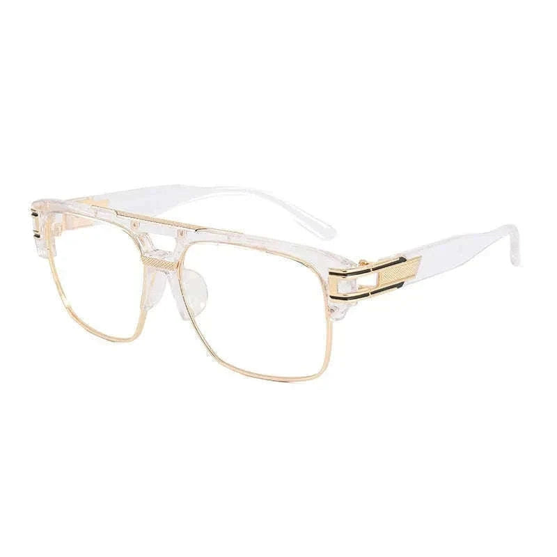 Vintage Men Sunglasses with UV400 Retro Square Style-Blue Gradient
