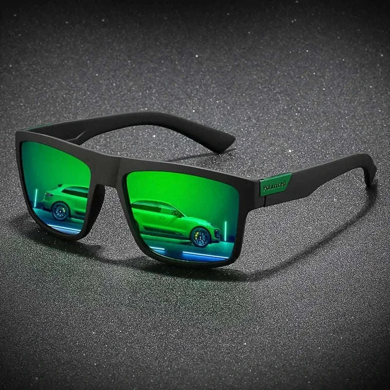 Vintage Square Polarized Sunglasses for Driving and Outdoors-C5