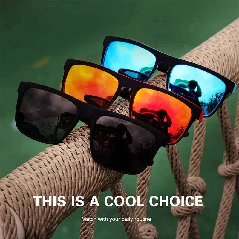 Vintage Square Polarized Sunglasses for Driving and Outdoors-C5