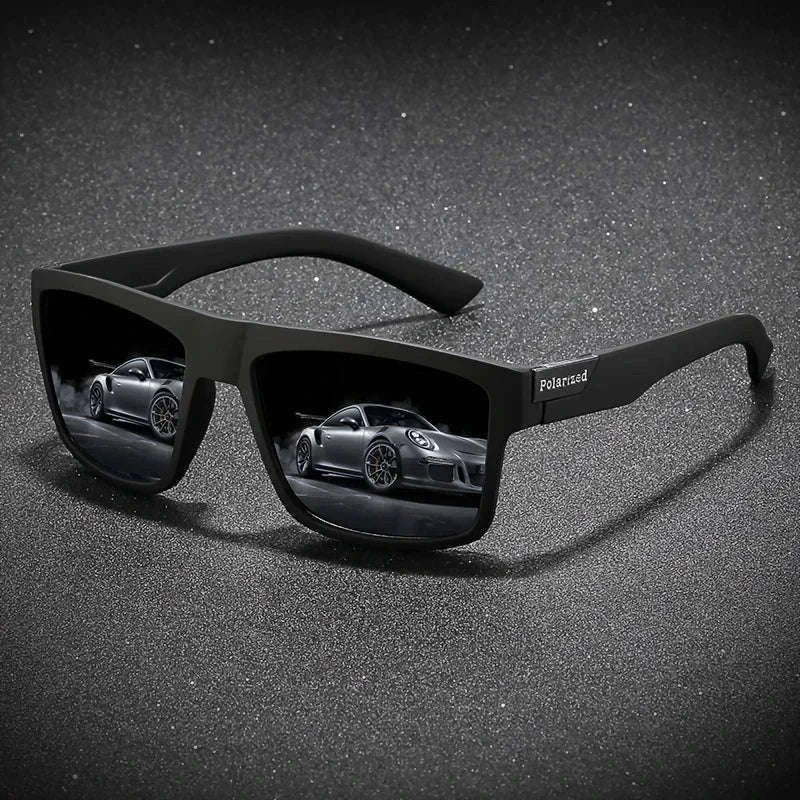 Vintage Square Polarized Sunglasses for Driving and Outdoors-C5