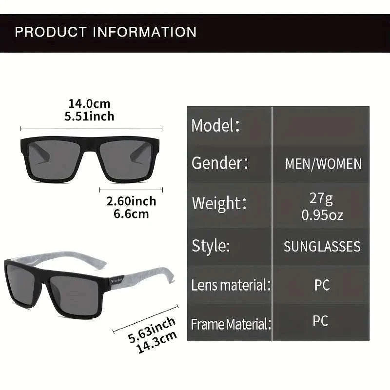Vintage Square Polarized Sunglasses for Driving and Outdoors-C5