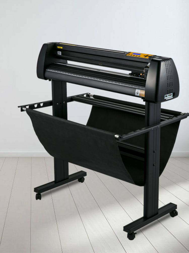 34 Inch Vinyl Cutter Plotter with Paper Basket and LCD Display