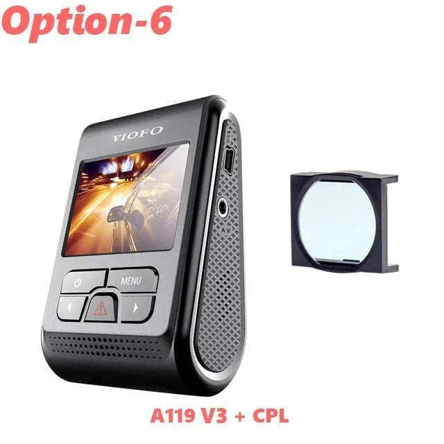 VIOFO A119 V3 2K Quad HD Dash Cam with Night Vision & Parking Mode-Add GPS / None