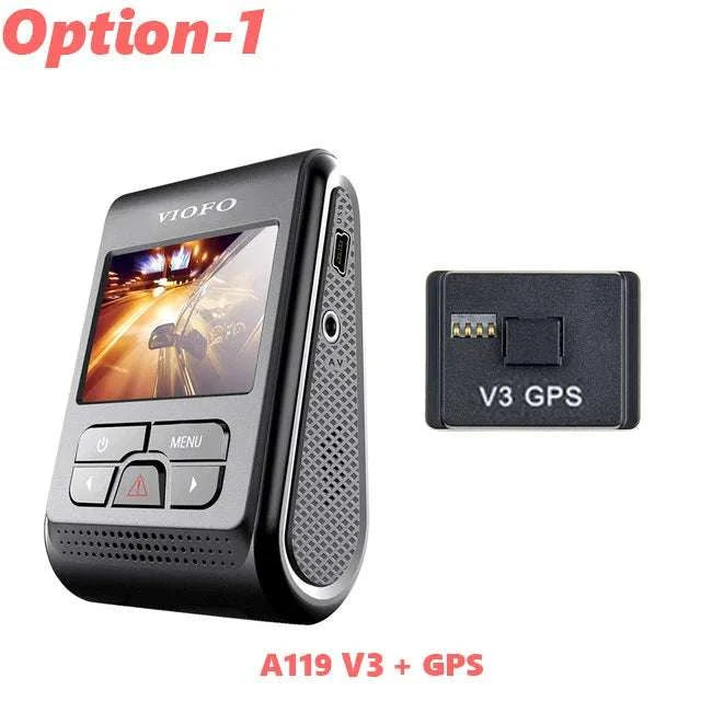 VIOFO A119 V3 2K Quad HD Dash Cam with Night Vision & Parking Mode-Add GPS / None