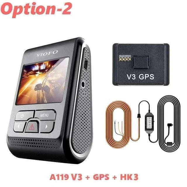 VIOFO A119 V3 2K Quad HD Dash Cam with Night Vision & Parking Mode-Add GPS / None