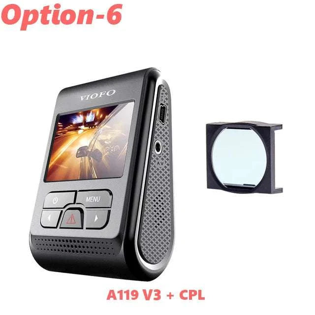 VIOFO A119 V3 2K Quad HD Dash Cam with Night Vision & Parking Mode-Add GPS / None