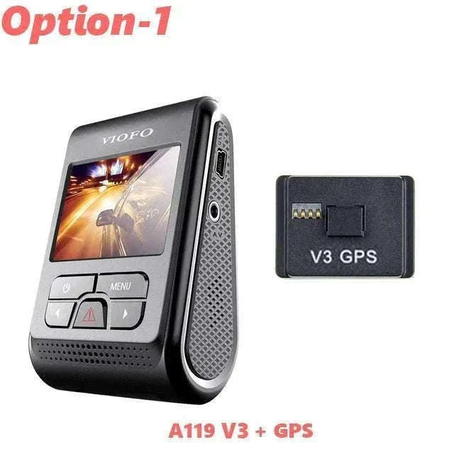 VIOFO A119 V3 2K Quad HD Dash Cam with Night Vision & Parking Mode-Add GPS / None