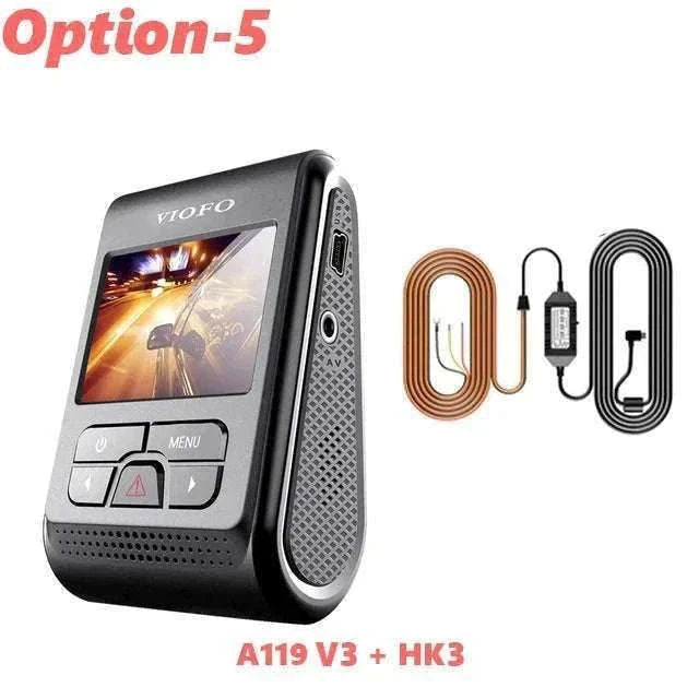 VIOFO A119 V3 2K Quad HD Dash Cam with Night Vision & Parking Mode-Add GPS / None