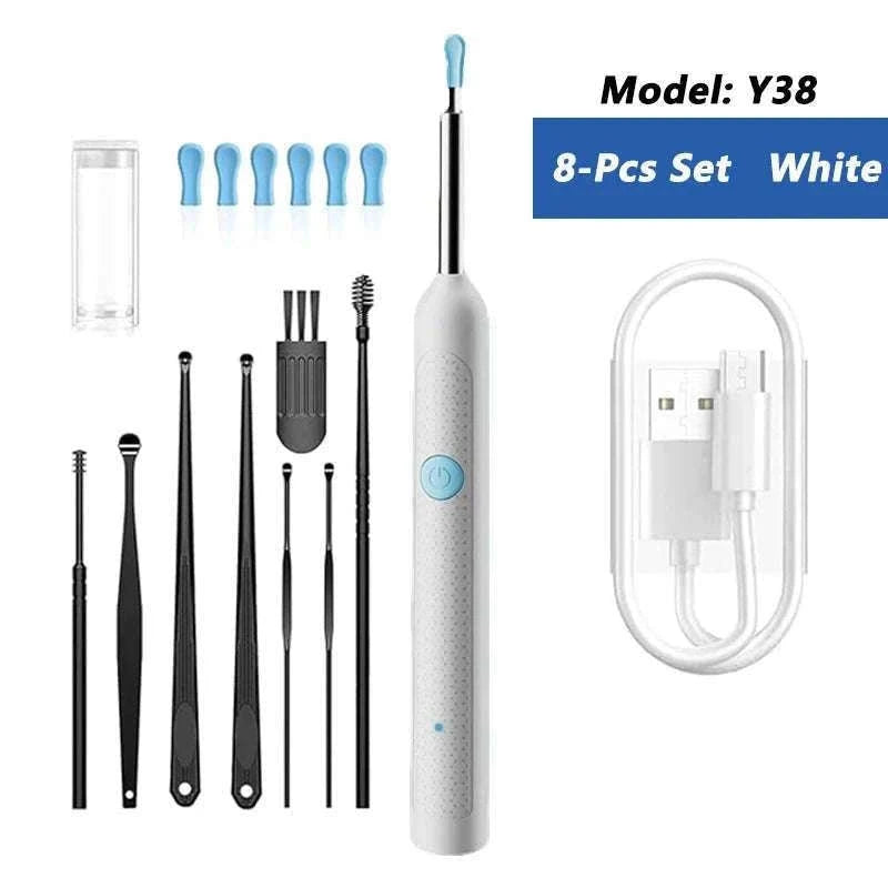 Visual Ear Wax Cleaner with Camera for Clear Home Ear Care-NE3-D Basics White