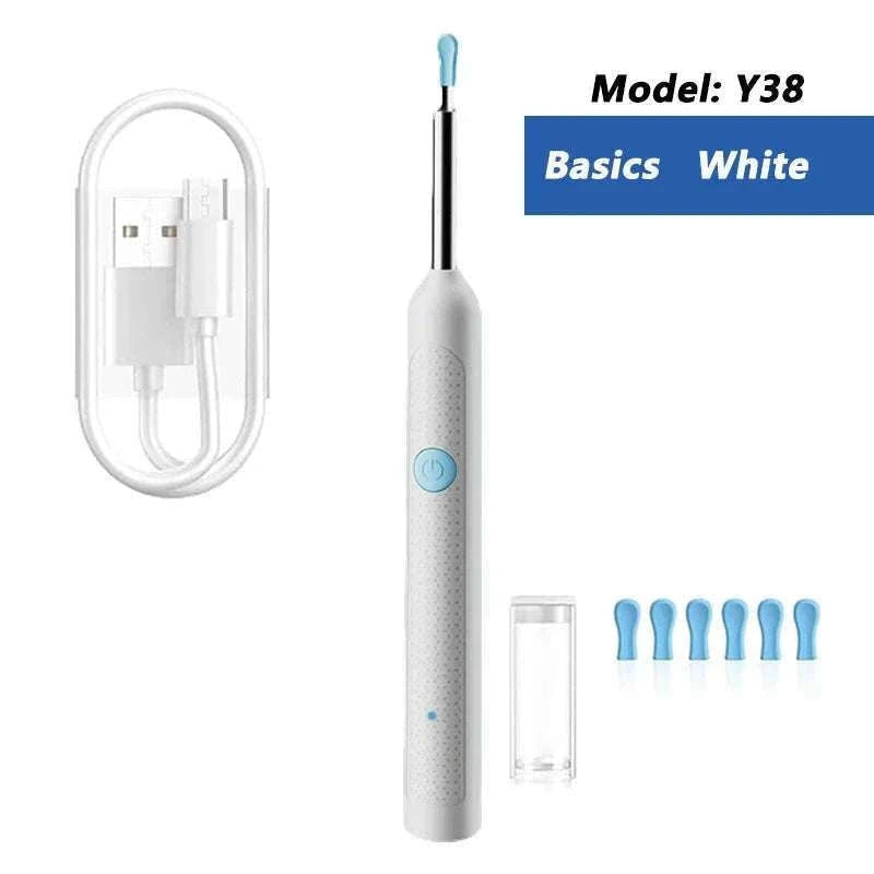 Visual Ear Wax Cleaner with Camera for Clear Home Ear Care-NE3-D Basics White