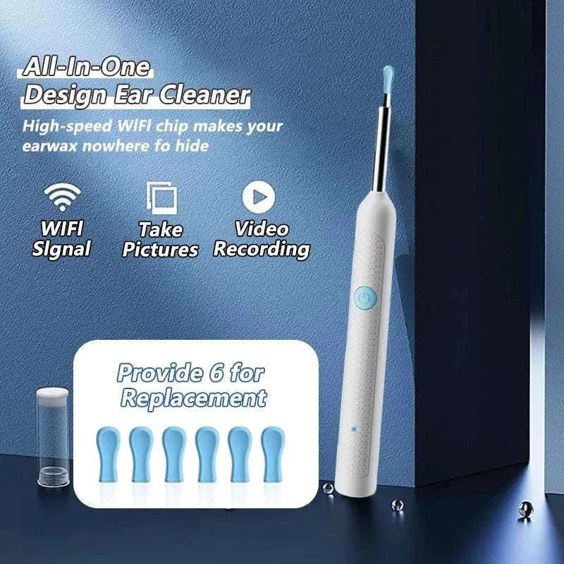 Visual Ear Wax Cleaner with Camera for Clear Home Ear Care-NE3-D Basics White