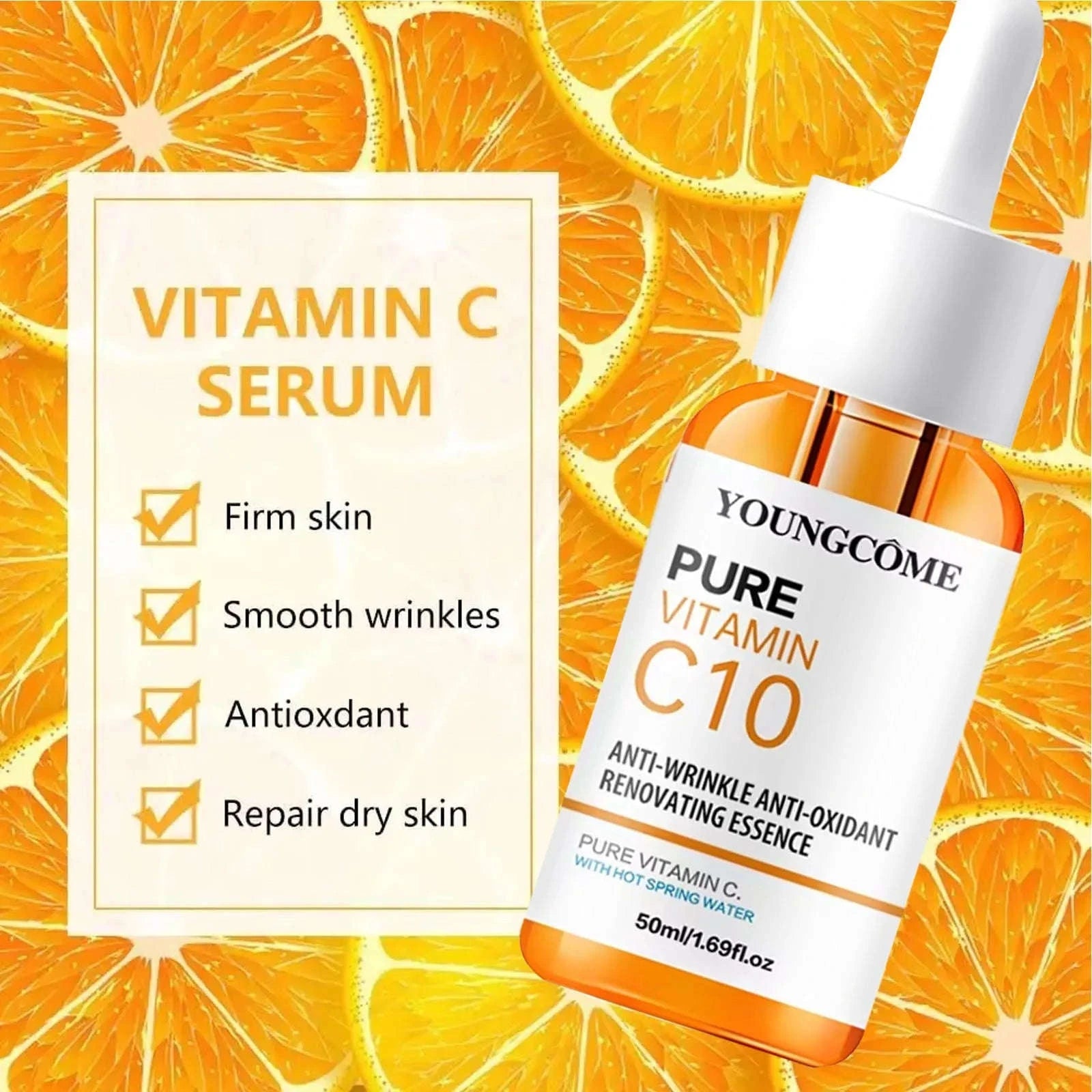 Vitamin C Facial Essence with Hyaluronic Acid-30ml