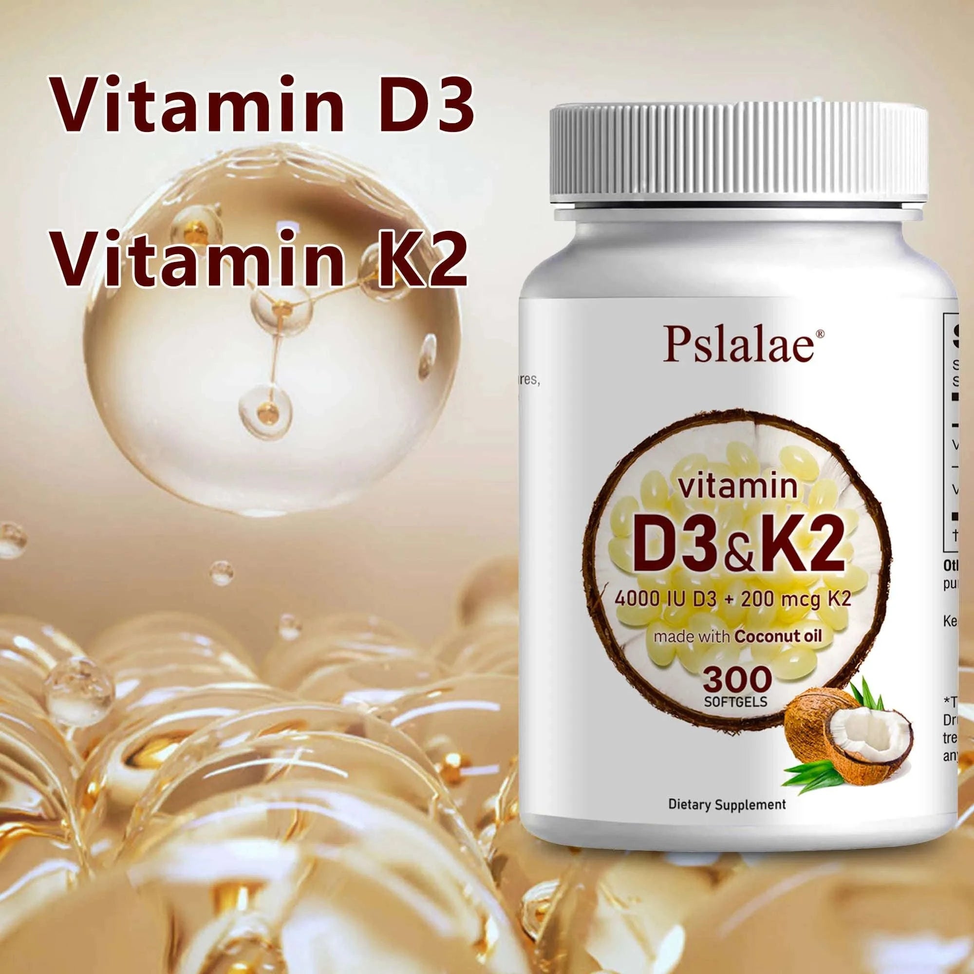 Vitamin D3 and K2 Softgels for Daily Wellness Support-One-Trial stage / United States