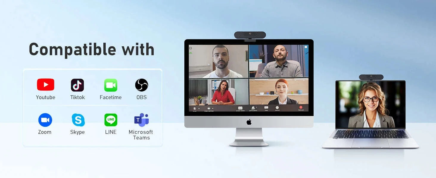 VIZOLINK 4K UHD Webcam with Autofocus and Noise‑Cancelling Mics-4K W8GS / CHINA