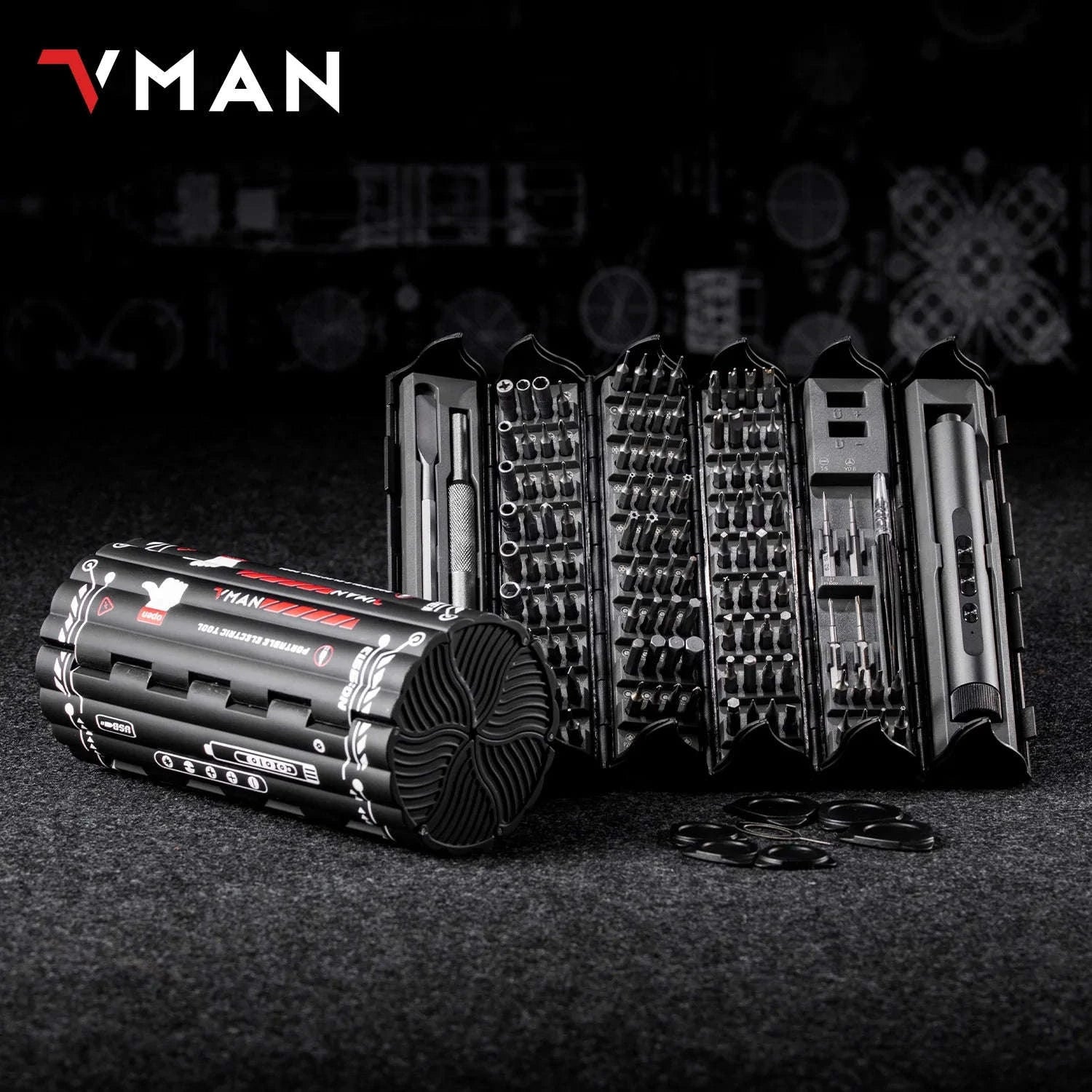 VMAN 138‑in‑1 Precision Electric Screwdriver Set-138 In 1 Black / United States
