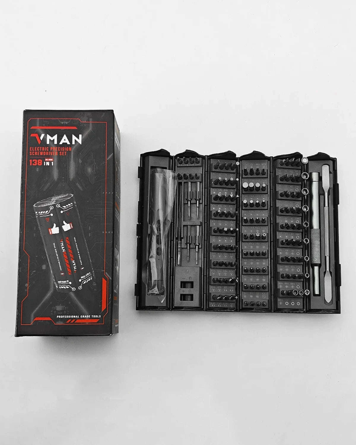 VMAN 138‑in‑1 Precision Electric Screwdriver Set-138 In 1 Black / United States