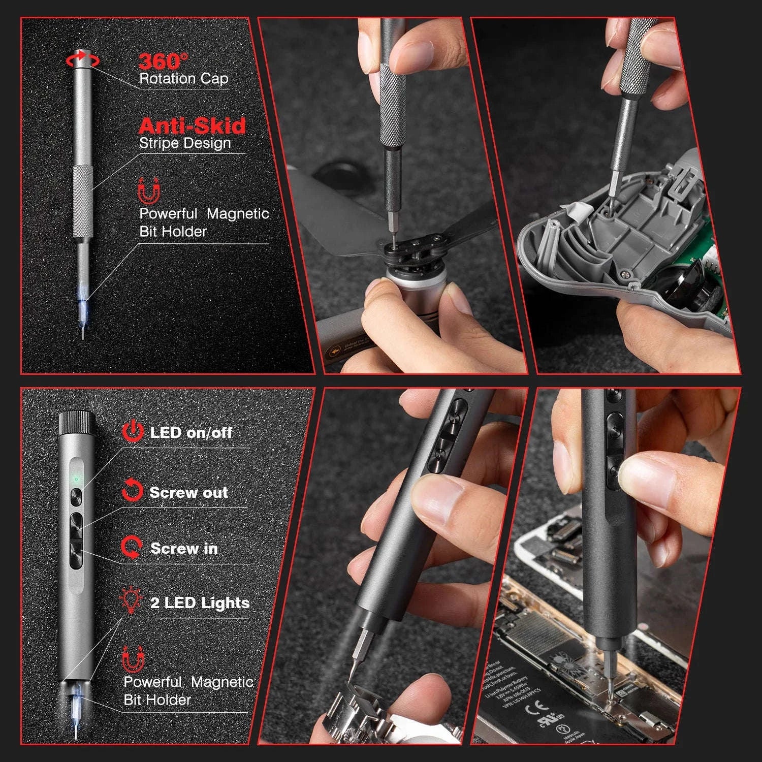 VMAN 138‑in‑1 Precision Electric Screwdriver Set-138 In 1 Black / United States