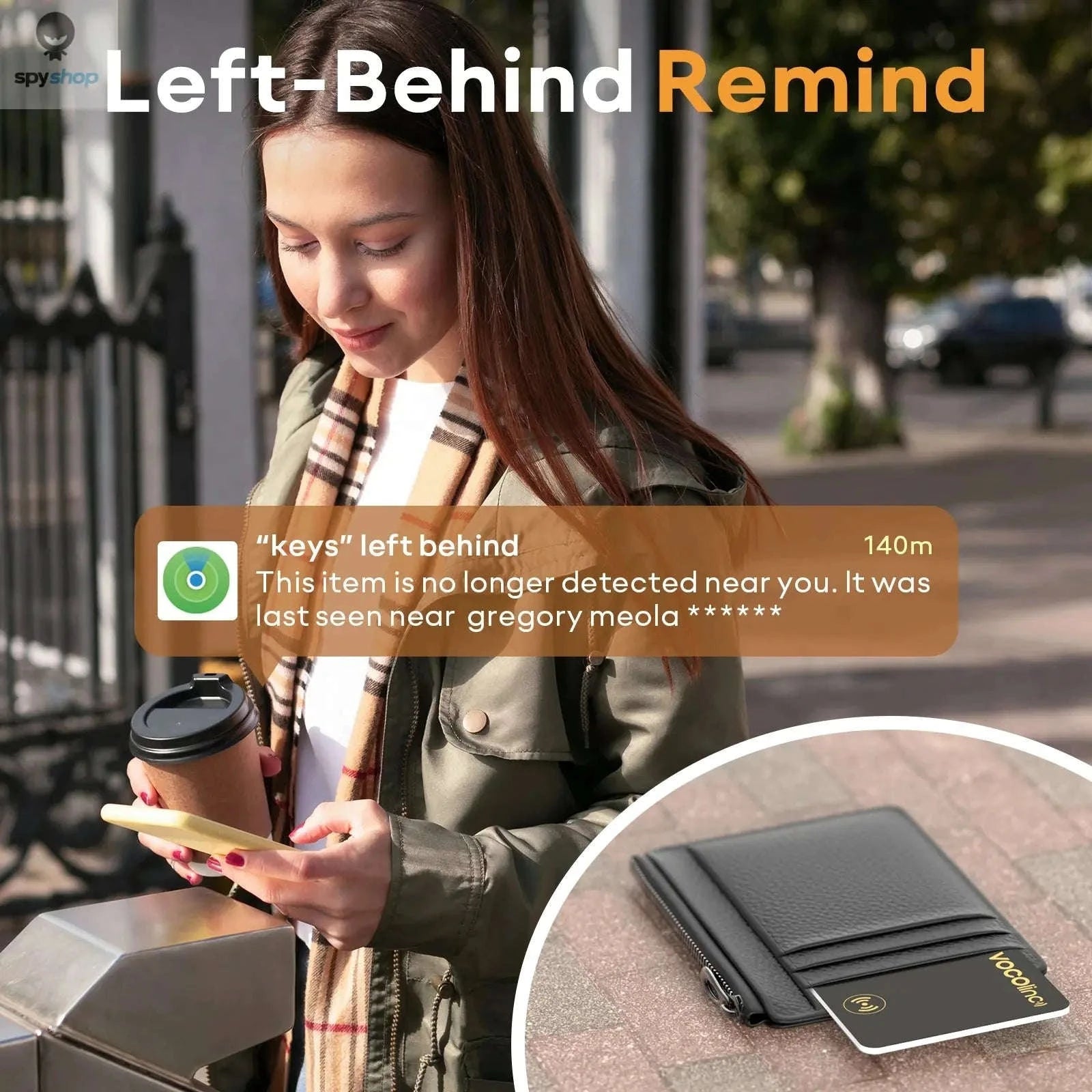 VOCOlinc Wallet Tracker Card – Ultra‑Thin Apple Find My Smart Locator-IOS version-1Pcs