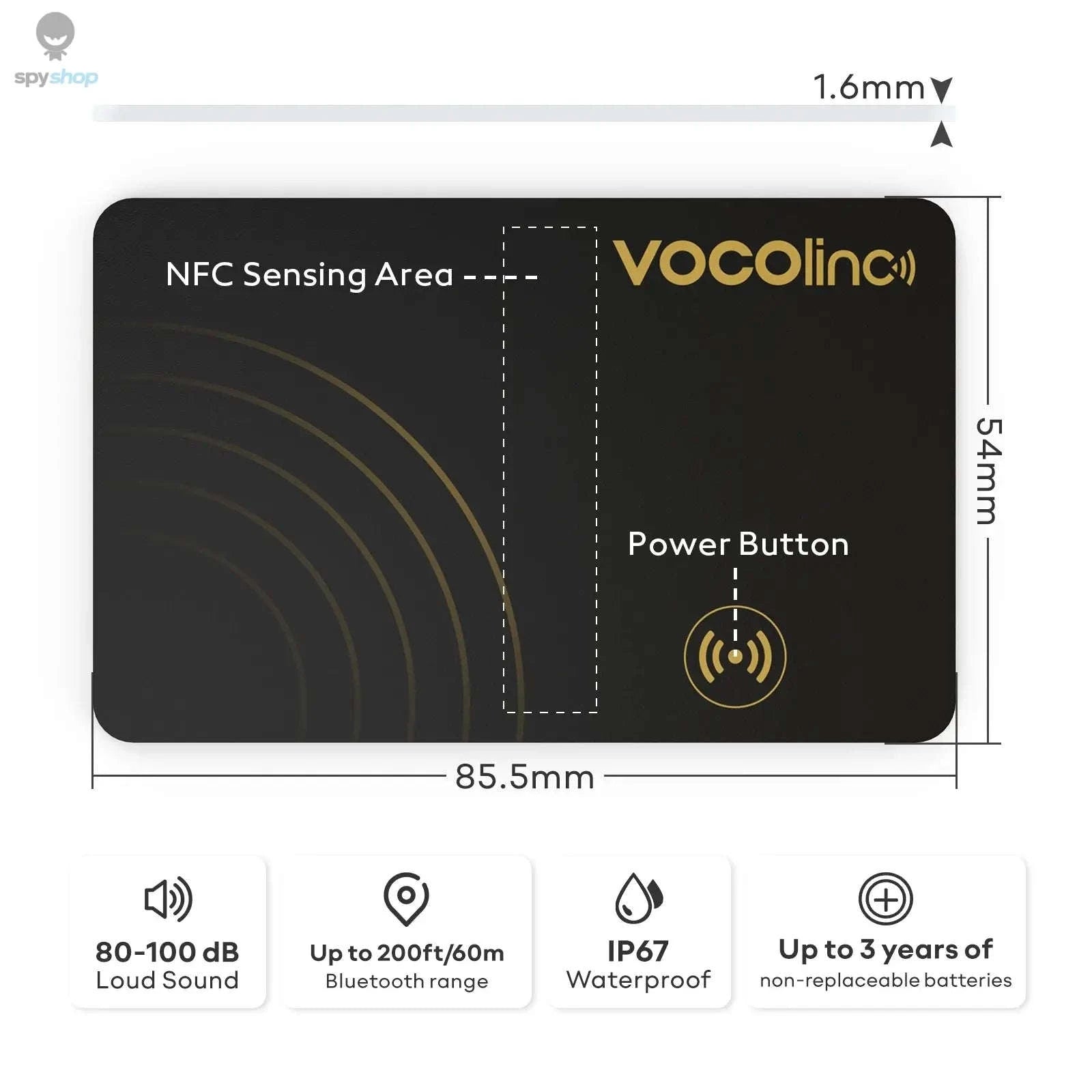 VOCOlinc Wallet Tracker Card – Ultra‑Thin Apple Find My Smart Locator-IOS version-1Pcs